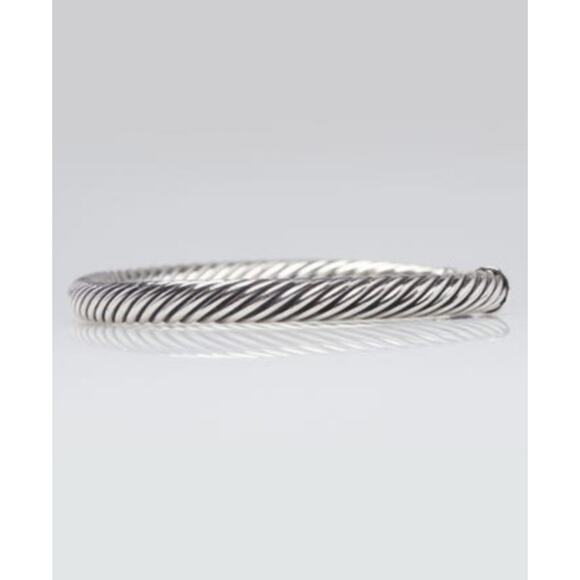 David Yurman Sterling Silver 5mm Amethyst Diamond Cable Classics cuff - Picture 3 of 6